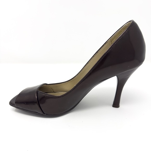 Mossimo Peep Toe Chocolate Brown Heels - Picture 4 of 4
